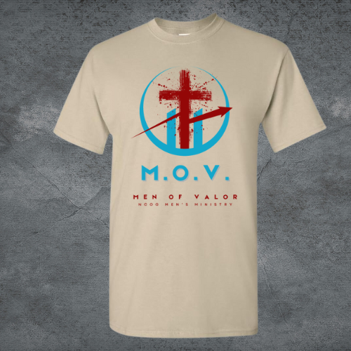 NCOG Cream Men of Valor Ministry T-Shirt
