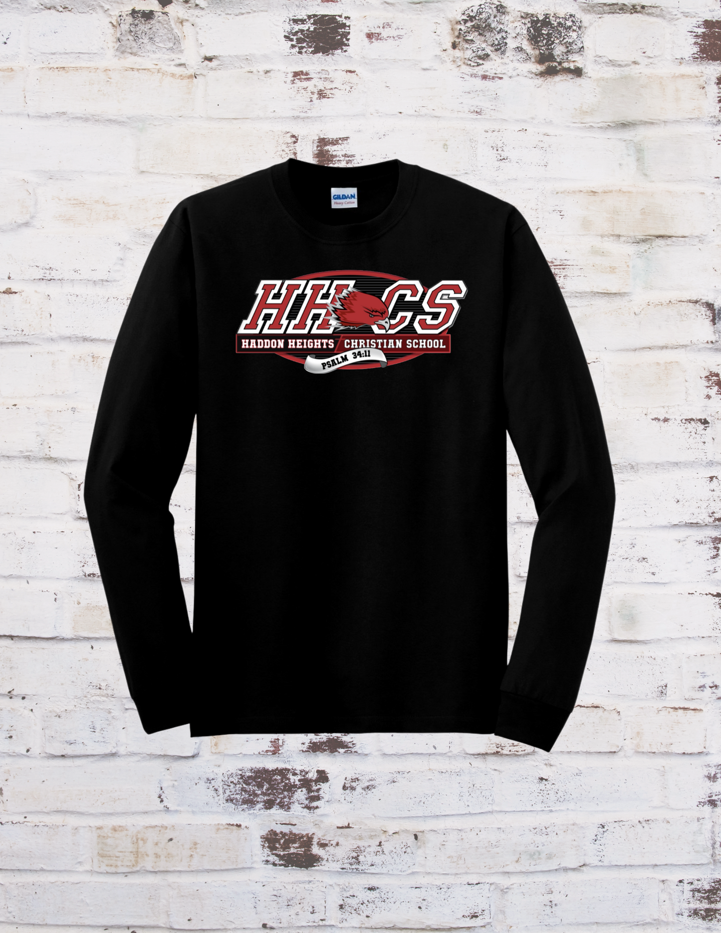 Haddon Heights Christian School Long Sleeve Black T-shirt