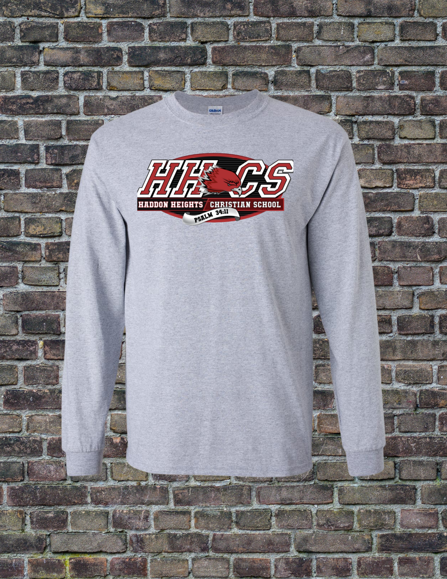 Haddon Heights Christian School Long Sleeve Grey T-shirt