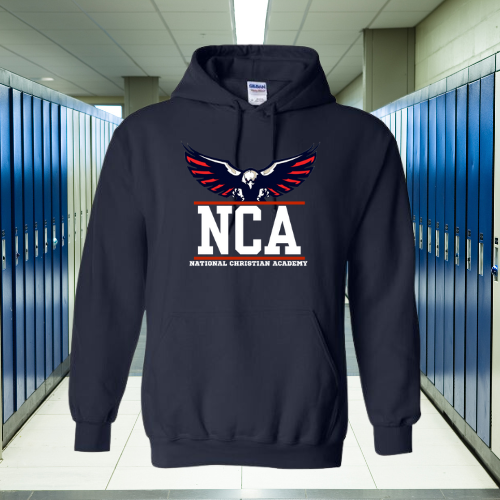 NCA SWAG Blue Hooded Pullover Sweatshirt