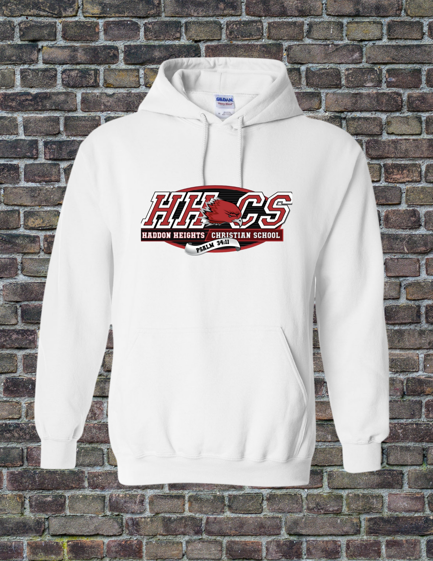 White HHCS Hooded Pullover Sweatshirt