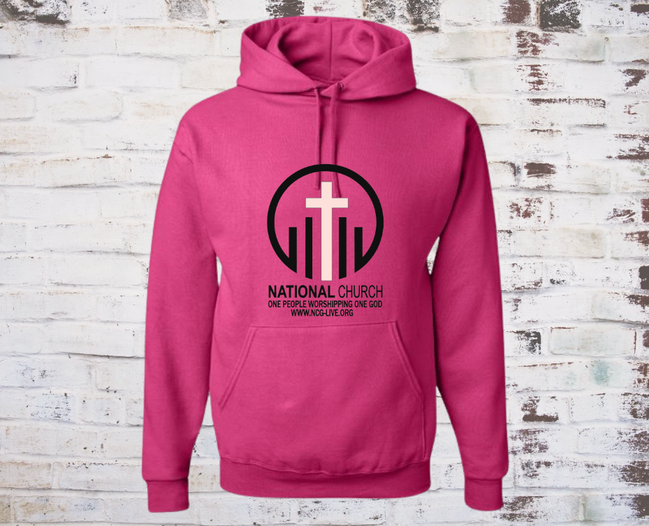 Pink w/ Black & White NCOG Logo Hooded Sweatshirt