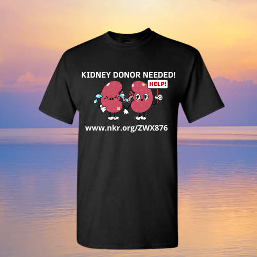 Black J. Riley Kidney Donor T-Shirt
