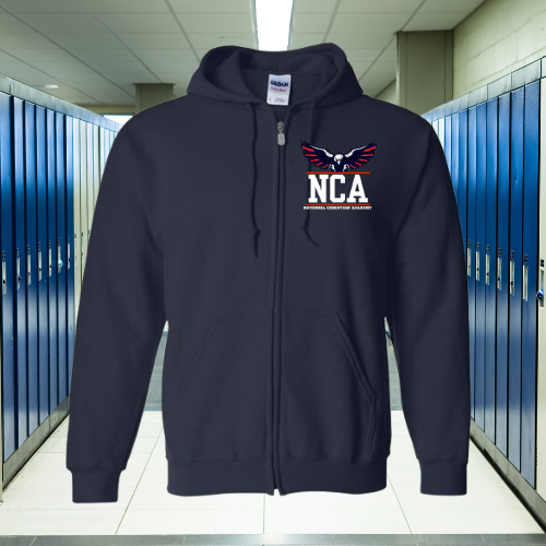 NCA SWAG Blue Full Zip Hooded Sweatshirt