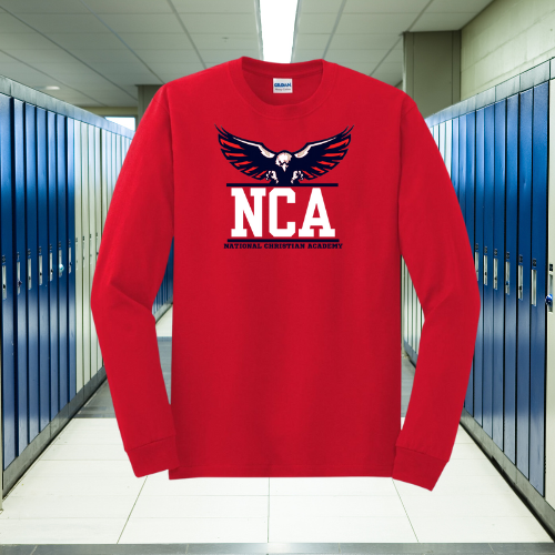 NCA SWAG Long Sleeve Red T-shirt