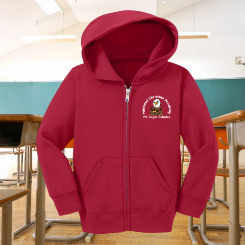 NCA K2-K4 Red Full Zip Hooded Sweatshirt