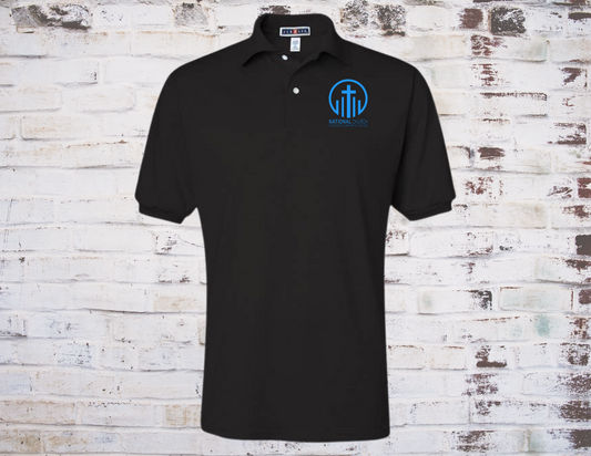 Black NCOG Polo Shirt w/ Blue Logo