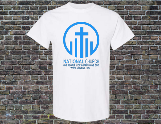White w/ Blue NCOG Logo T-Shirt
