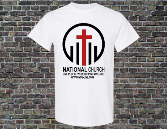 White w/ Black & Red NCOG Logo T-Shirt