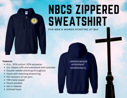 Navy Blue NBCS Zippered Hooded Jacket