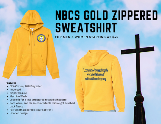 Gold NBCS Zippered Hooded Jacket