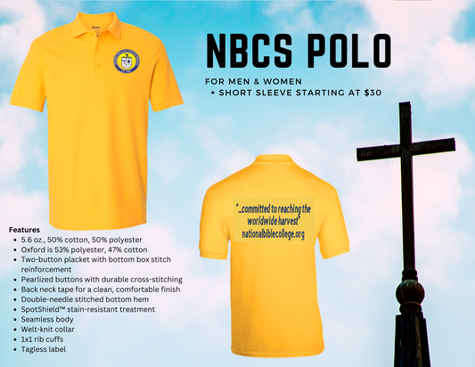 Gold NBCS Short Sleeved Polo Shirt