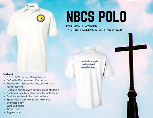 White NBCS Polo Shirt