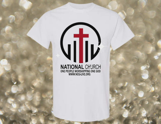 Bling White w/Black & Red NCOG Logo T-Shirt
